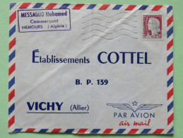 Algeria 1961 Cover Nemours Tlemcen To Vichy France - French Stamps Marianne - Lettres & Documents