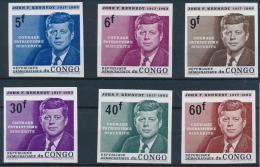 République Du Congo - 567/572 - Kennedy - Non Dentelé - Ongetand - Imperforated - 1964 - MNH - Neufs