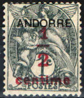 ANDORRA FRANCESE - 1931 - FRANCOBOLLO PER GIORNALI - SOVRASTAMPA IN ROSSO - NUOVO WITHOUT GUM - Andere & Zonder Classificatie