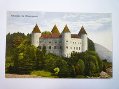 CHÂTEAU  De  CHAMPVENT  :  Carte Couleur  - Champvent 