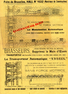 93 - ST SAINT OUEN- BRUXELLES- BELLE PUBLICITE MANUTENTION AUTOMATIQUE " VASEUL "- BRASSEURS- BRASSERIE- SAINT BRIEUC - 1900 – 1949