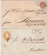 " TILSIT " Klarer Ostpreußen-Stp. 2 Belege , #6642 - Storia Postale