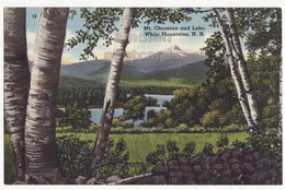 MT CHOCORUA AND LAKE, WHITE MOUNTAINS NEW HAMPSHIRE NH SCENIC LANDSCAPE C1940s Vintage Postcard [6238] - White Mountains