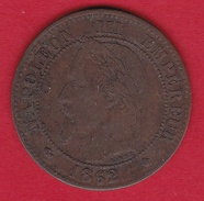 France 2 Centimes Napoléon III 1862 A - 2 Centimes