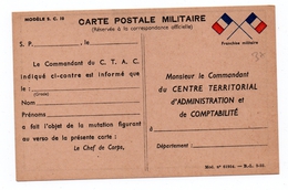 CARTE DE FRANCHISE MILITAIRE NEUVE - Cartas & Documentos