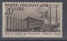 Italia - 1949  - 27° Fiera Di Milano ** - 1946-60: Nuevos