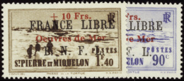N° 311 A/311B France Libre Oeuvres De Mer 2 Valeurs Qualité: ** Cote: 700  € - Other & Unclassified