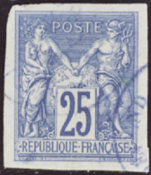 N° 35 25c Bleu TB Qualité: OBL Cote: 200  € - Autres & Non Classés