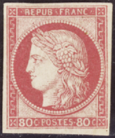 N° 21 80c Rose Qualité: * Cote: 700  € - Other & Unclassified