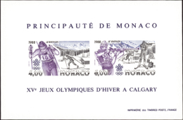 N° 40 A Jeux Olympiques D'hiver à Calgary Bloc Non Dentelé Qualité: ** Cote: 310  € - Other & Unclassified