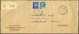 N° 518 + 521A Pétain 2 Valeurs Surcharge Libération Sur Lettre Obl La Baule 11-5-45 Qualité: OB - Otros & Sin Clasificación