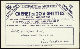 N° 10 A Vignette Infanterie Carnet De 10 Timbres Qualité: ** Cote: 160  € - Other & Unclassified