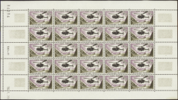 N° 41 10,00 Alouette Feuille De 25 Timbres CD 16-1-70 Qualité: ** Cote: 300  € - Otros & Sin Clasificación