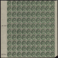 N° 41 5c Blanc Feuille  De 100 Timbres Pour Roulette (séparation Sur 3 Timbres En Bas) Qualité: ** Cot - Autres & Non Classés