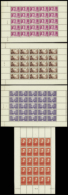 N° 436 /439 Chômeurs Intellectuels 4 Feuilles De 25 Timbres Qualité: ** Cote: 1375  € - Otros & Sin Clasificación