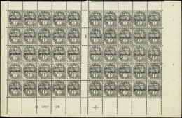 N° 107 1c Ardoise Surcharge Spécimen Feuille De 50t Mill 5 Qualité: ** Cote: 2750  € - Other & Unclassified