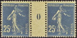 N° 140 25c Semeuse Bleu Millésime 0 GC Qualité: ** Cote: 82  € - Otros & Sin Clasificación