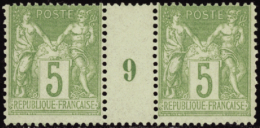 N° 106 5c Vert-jaune Millésime 8 Qualité: ** Cote: 190  € - Other & Unclassified