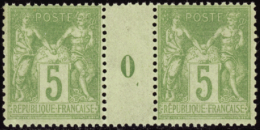 N° 102 5c Vert-jaune Millésime 0 Qualité: ** Cote: 160  € - Otros & Sin Clasificación