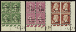 N° 253 /255  3ème Série Caisse D'amortissement 3 Vals 1929 Qualité: ** Cote: 1200  € - Other & Unclassified
