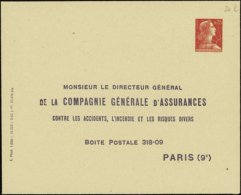 N° 1011 C E1 (G1d) 0,25 Muller "Cie Général D'Assurances" Qualité:  Cote: 60  € - Otros & Sin Clasificación