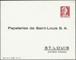 N° 1011 B5j 15f M. De Muller "Papeteries De Saint-Louis" Qualité:  Cote: 60  € - Otros & Sin Clasificación