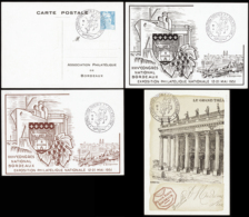 N° 810 J5s 8f M. De Gandon Expo De Bordeaux 1951  4 Cartes Qualité: OBL Cote: 100  € - Other & Unclassified