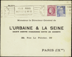 N° 718 A ENV1  4f50 M. De Gandon "l'Urbaine & La Seine" Qualité: OBL Cote: 750  € - Other & Unclassified