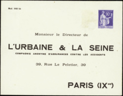 N° 368 (F4a) 90c Paix "l'Urbaine & La Seine" Paris IX Qualité:  Cote: 450  € - Otros & Sin Clasificación