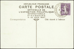 N° 236 40c Semeuse Violet Expo Philatélique De Strasbourg Qualité: OBL Cote: 60  € - Other & Unclassified