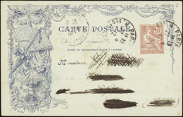 N° 124 10c Mouchon Carte Postale Privée "La Mode Illustrée" Qualité: OBL Cote: 2300  &euro - Other & Unclassified