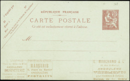 N° 124 D3  10c Mouchon  La Publicité Postale (s.163 Angoulême) Qualité:  Cote: .....  &euro - Other & Unclassified