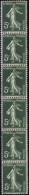 N° 1 5c Semeuse Vert Bande Verticale De 6 Timbres Qualité: ** Cote: 245  € - Otros & Sin Clasificación