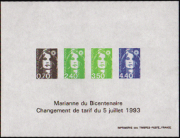 N° 2820 /2822 + 2826 M. Du Bicentenaire Bloc Gommé Collectif Qualité: ** Cote: 1000  € - Other & Unclassified