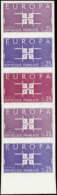 N° 1396 0,25 Europa 1963 Bande De 5 Bdf Qualité: ** Cote: 500  € - Otros & Sin Clasificación