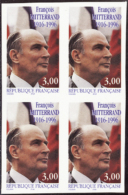 N° 3042 F. Mitterrand Bloc De 4 Non Dentelé Qualité: ** Cote: 1000  € - Otros & Sin Clasificación