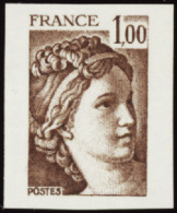 N° 1972 1,00 Sabine Essai En Brun Qualité: ** Cote: .....  € - Other & Unclassified