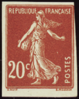 N° 139 20c Essai En Rouge Qualité: (*) Cote: 135  € - Other & Unclassified