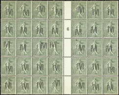 N° 130 Bloc De 35 Timbres Perforés "M" Qualité: ** Cote: 350  € - Otros & Sin Clasificación