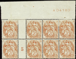 N° 109 Bloc De 8 Timbres Millésime 5 Avec Essai De Numérotation Qualité: * Cote: .....  &e - Otros & Sin Clasificación