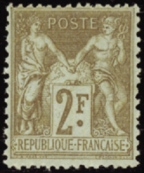 N° 105 2f Bistre Sur Azuré Qualité: ** Cote: 200  € - Andere & Zonder Classificatie