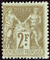 N° 105 2f Bistre Sur Azuré Qualité: ** Cote: 200  € - Sonstige & Ohne Zuordnung