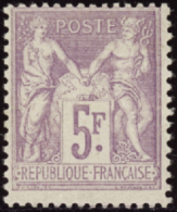 N° 95 5f Violet Sur Lilas Qualité: * Cote: 650  € - Sonstige & Ohne Zuordnung