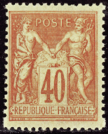 N° 94 40c Rouge-orange Grand Format Qualité: * Cote: .....  € - Autres & Non Classés