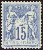 N° 90 15c Bleu Faux De Chalon Sur Saône Qualité: * Cote: 140  € - Autres & Non Classés