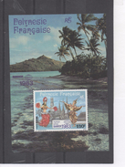 POLYNESIE Frse -  "Bangkok 1983" Exposition Philatélique. - Danseuses Polynésiennes Et Thaïe, Tiki Et Pagode - - Blocs-feuillets