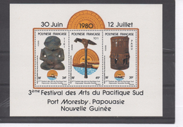 POLYNESIE Frse - Festival Des Arts Du Pacifique Sud : Statuette, Tam-tam, Hachette - - Blocs-feuillets