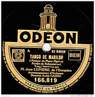 78 Trs - ODEON 166.819 - Etat Tb - JEAN LUMIERE - TANGO DE MARILOU - POURQUOI CES LARMES - 78 T - Discos Para Fonógrafos
