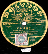 78 Trs - POLYDOR 521890 - état TB - Mlle LEMICHEL DU ROY - FAUST "Ballade Du Roi De Thulé" "Air Des Bijoux" - 78 T - Discos Para Fonógrafos