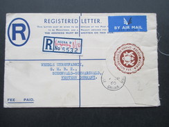 Ghana 1960 Airmail / Registered Letter / Ganzsache. R Zettel Mit Handschriftlichem Vermerk. Accra No 5532. Ganzsache - Ghana (1957-...)